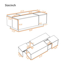 Load image into Gallery viewer, Extendable Coffee Table With 2 Hidden Storage Space And 2 Drawers For Living Room
