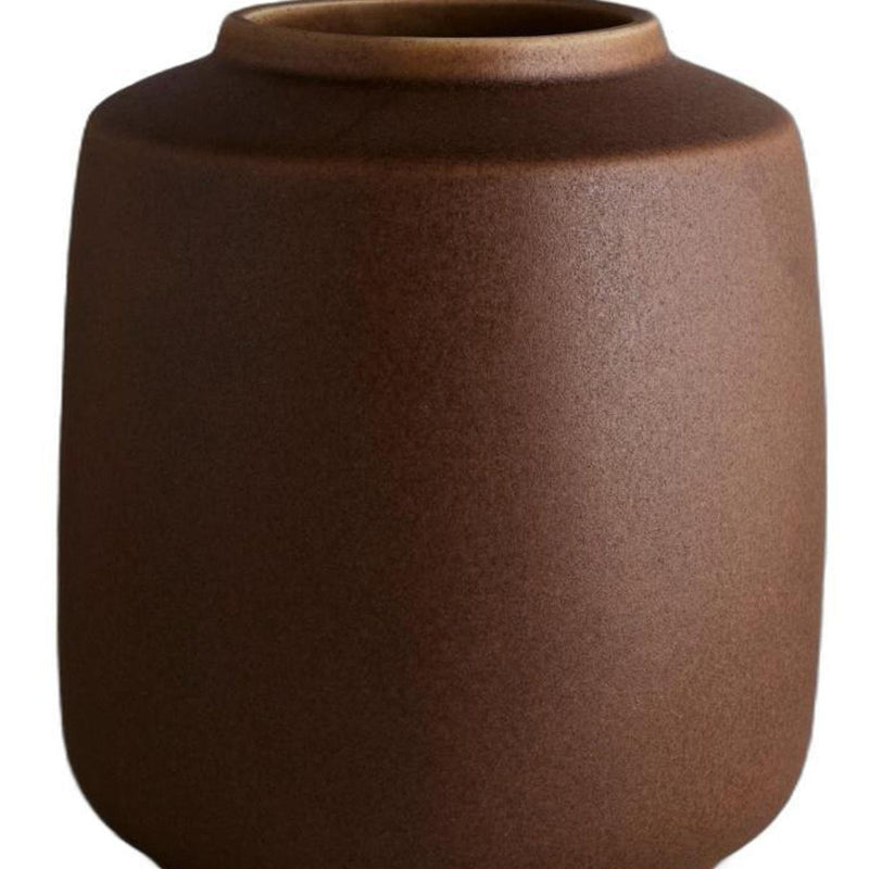 Ceramic Cylinder Table Vase - Brown