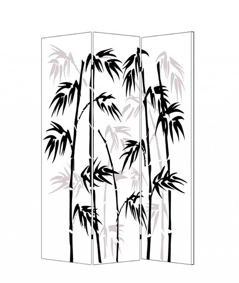Wood Canvas Bamboo Leaf Screen - Multi Color