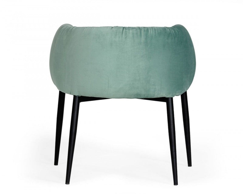 Upholstered Fabric Dining Arm Chair - Light Green