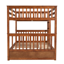 Load image into Gallery viewer, Full-Over-Full Bunk Bed with Ladders and Two Storage Drawers (Walnut)(OLD SKU:LT000365AAD)
