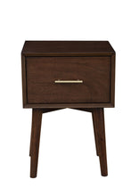 Load image into Gallery viewer, Solid Manufactured Wood End Table With Drawer - Brown
