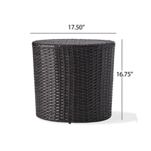 Load image into Gallery viewer, Barrel Side Table With Handcrafted Details
