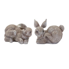 Load image into Gallery viewer, Poly Rabbit Figurine Tabletop Sculpture (Set of 4) - Gray / Brown
