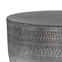 Load image into Gallery viewer, Metal Round Drum End Table - Silver
