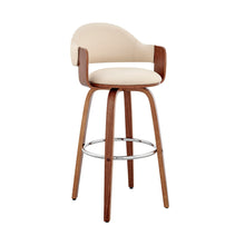 Load image into Gallery viewer, Swivel Low Back Counter Height Bar Chair - Cream / Brown

