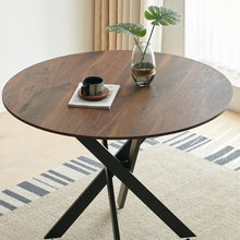 Load image into Gallery viewer, Mid-Century Dining Table For 4 - 6 People With Round Table Top, Pedestal Dining Table, End Table Leisure Coffee Table, Cross Leg
