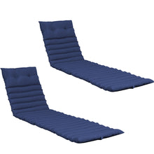 Load image into Gallery viewer, 72.83&quot; Outdoor Lounge Chairs (Set of 2), Cushion Replacement Patio Funiture Seat Cushion Chaise Lounge Cushion - Navy Blue
