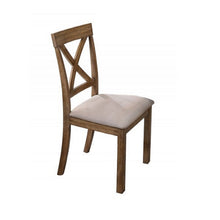 Load image into Gallery viewer, Dining Chair With Open X Back (Set of 2) - Brown / Beige
