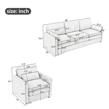 Load image into Gallery viewer, Cloud Sofa Set Couch For Living Room - Light Gray
