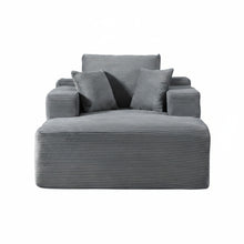 Load image into Gallery viewer, Convertible Chaise Lounge Chair With Wide Armrest &amp; Throw Pillows
