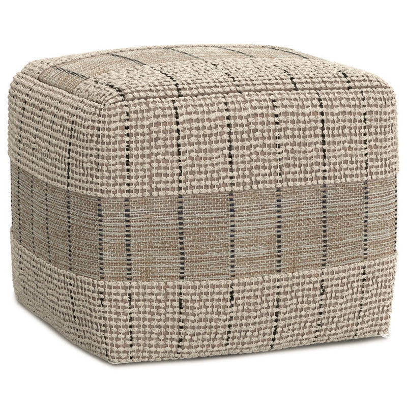 Jute Pouf Ottoman - Gray