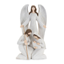 Load image into Gallery viewer, Poly Angel Christmas Tabletop Sculpture - White / Brown
