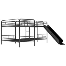 Load image into Gallery viewer, Twin Size L-Shaped Bunk Bed with Slide and Ladder, Black(OLD SKU:GX000615AAB)
