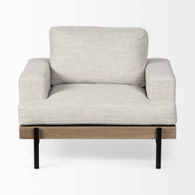 Load image into Gallery viewer, 41" Fabric Arm Chair - Cream And Black
