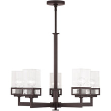 Load image into Gallery viewer, 29" Five Light Dimmable Chandelier With Shades - Bronze
