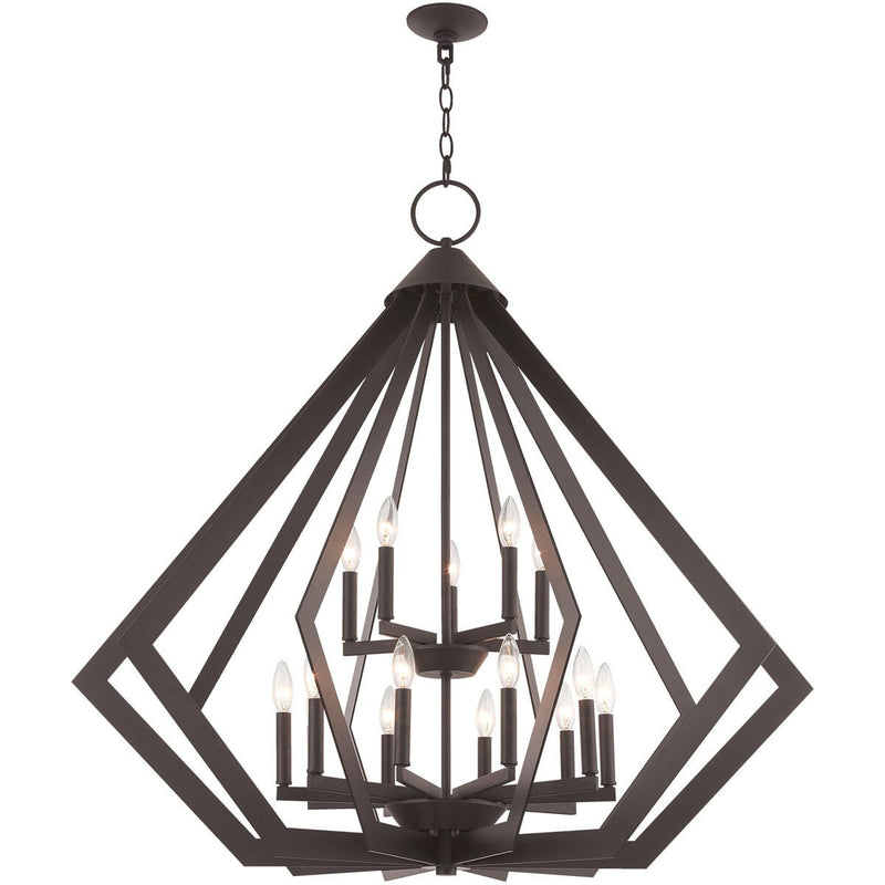41'' Multi Light Dimmable Chandelier With Shades - Bronze