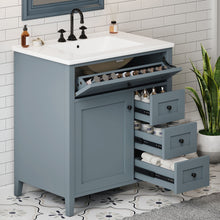 Load image into Gallery viewer, Bathroom Vanity With Sink, 3 Drawers And Adjustable Shelf
