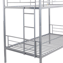 Load image into Gallery viewer, METAL BUNK BED WITH TRUNDLE  SILVER
