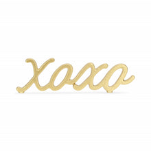 Load image into Gallery viewer, Hand Painted XOXO Sentiment Tabletop Sculpture - Gold

