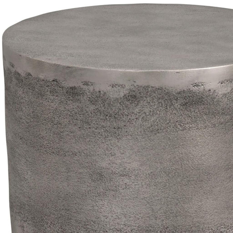 Aluminum Round End Table - Silver