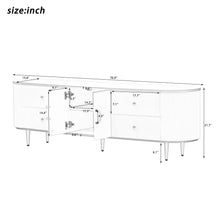 Load image into Gallery viewer, Modern TV Stand For TVs Up To 80", Entertainment Center With 4 Drawers And 1 Cabinet, Wood TV Console Table With And Handles For Living Room - White
