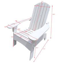 Load image into Gallery viewer, Outdoor Or Indoor Wood Adirondack Chair With An Hole To Hold Umbrella, On The Arm
