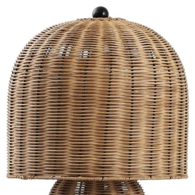Round Table Lamp With Globe Shade - Natural