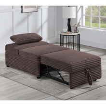 Load image into Gallery viewer, Sleeper Sofa Chair With Plush Cushion And Pull Out Bed Convertible Couch With Matching Pillow - Chocolate
