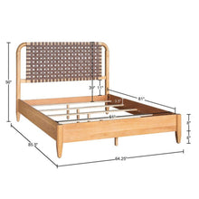 Load image into Gallery viewer, Queen Bed With Caramel Maple Wood - Natural
