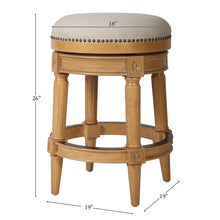 Load image into Gallery viewer, Rustic Elegance Backless Swivel Stool
