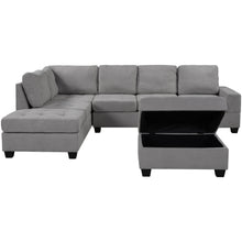 Load image into Gallery viewer, Orisfur. Modern Sectional Sofa with Reversible Chaise, L Shaped  Couch Set with Storage Ottoman and Two Cup Holders for Living Room
