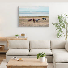 Load image into Gallery viewer, Horse Framed Wall Art Decor For Living Room - Denim / Brown
