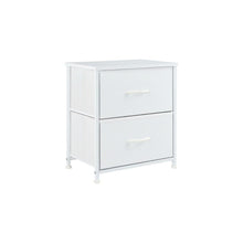 Load image into Gallery viewer, Fabric Metal And Wood Two Drawer Dresser (Set of 2) - White
