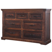 Load image into Gallery viewer, Solid Seven Drawer Double Dresser - Brown

