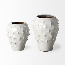 Load image into Gallery viewer, Abstract Cylinder Table Vase (397524) - White
