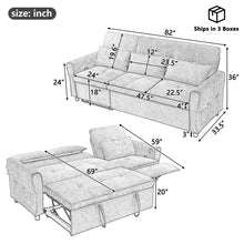 Load image into Gallery viewer, 3 Seater Sofa Bed And Reversible Recliner

