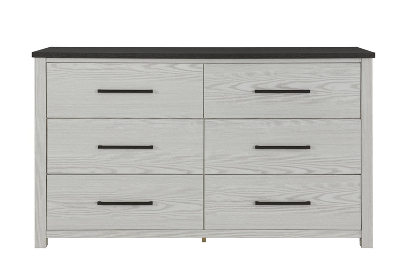 Wood Six Drawer Double Dresser (766560) - Beige