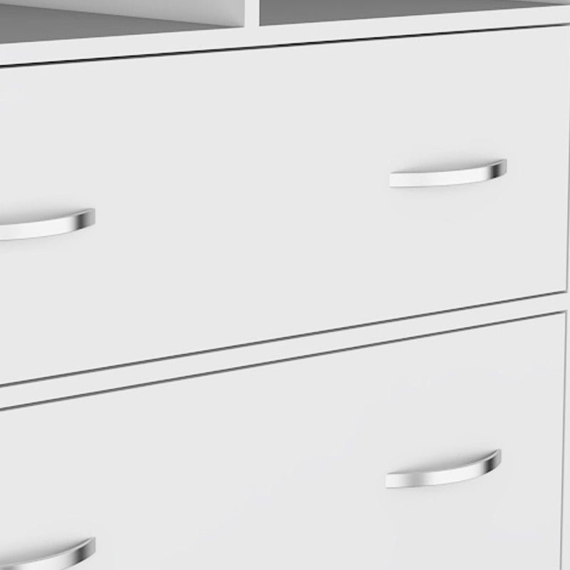 Two Drawer Dresser With Open Shelving - White