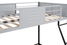 Load image into Gallery viewer, Metal Twin over Full Bunk Bed/ Heavy-duty Sturdy Metal/ Noise Reduced/ Safety Vent Board Guardrail/ CPC Certified/ No Box Spring Needed
