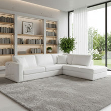Load image into Gallery viewer, Italian Leather Reclining L Shaped 2 Piece Corner Sectional - White
