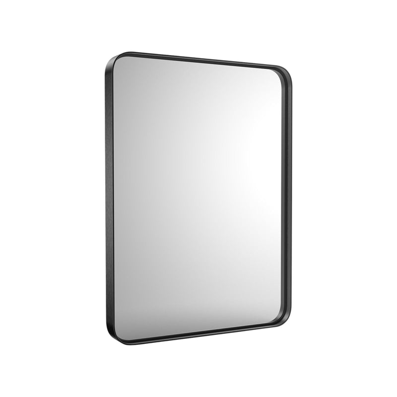 39" Metal Floating Framed Bathroom Vanity Mirror - Black
