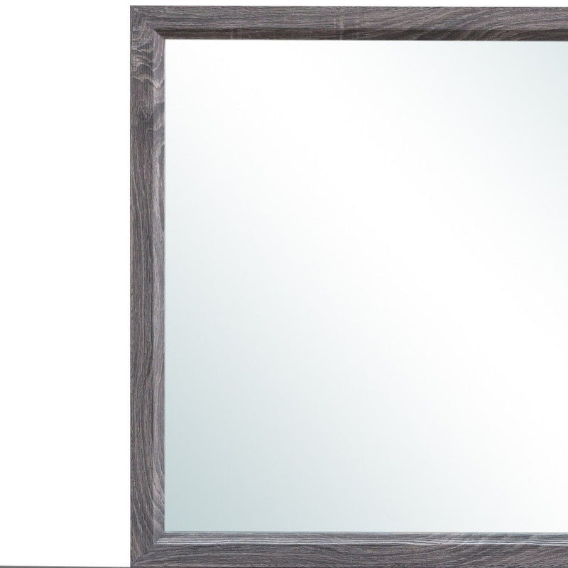 35" Framed Accent Mirror - Dark Gray