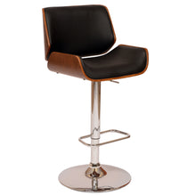Load image into Gallery viewer, 46" Swivel Low Back Adjustable Height Bar Chair - Black / Silver
