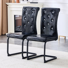 Load image into Gallery viewer, Alligator Skin Upholstered Dining Chairs
