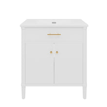 Load image into Gallery viewer, Bathroom Vanity With Sink, Soft Close Doors And Adjustable Shelf
