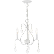 Load image into Gallery viewer, Three Light Dimmable Chandelier With Shades - White

