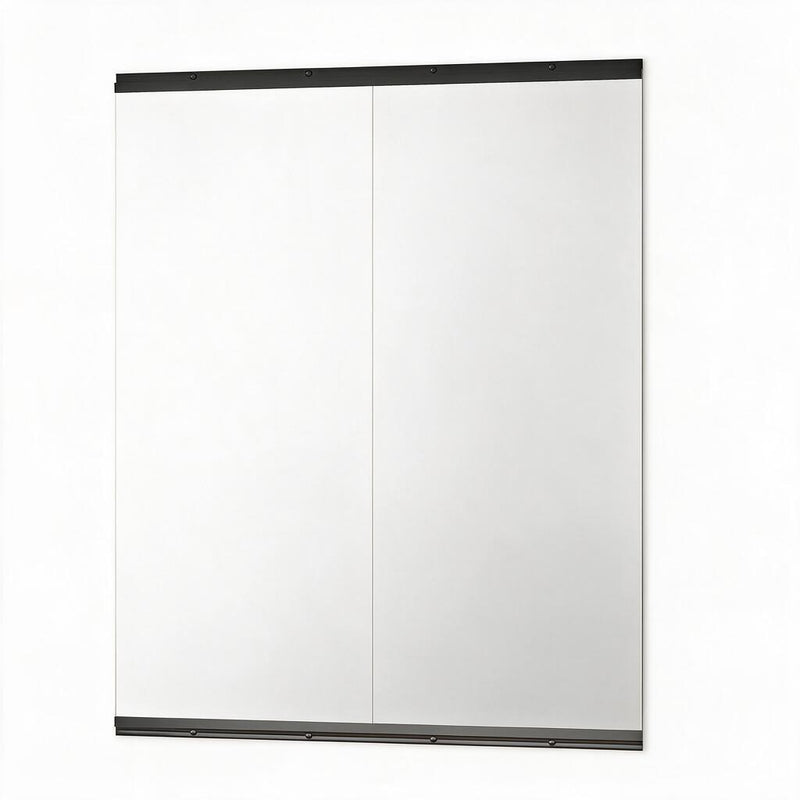 X 31" Frameless Work Out Mirrors (Set of 2) - Black