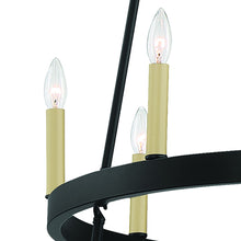 Load image into Gallery viewer, 84'' Candle Style Multi Light Metal Dimmable Chandelier - Black
