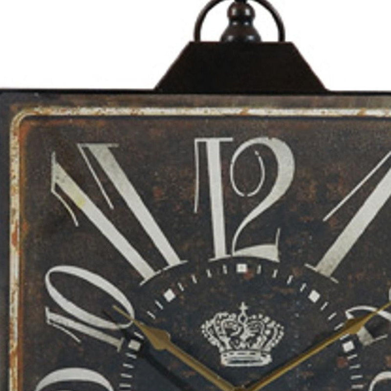 Vintage Style Wall Clock - Black